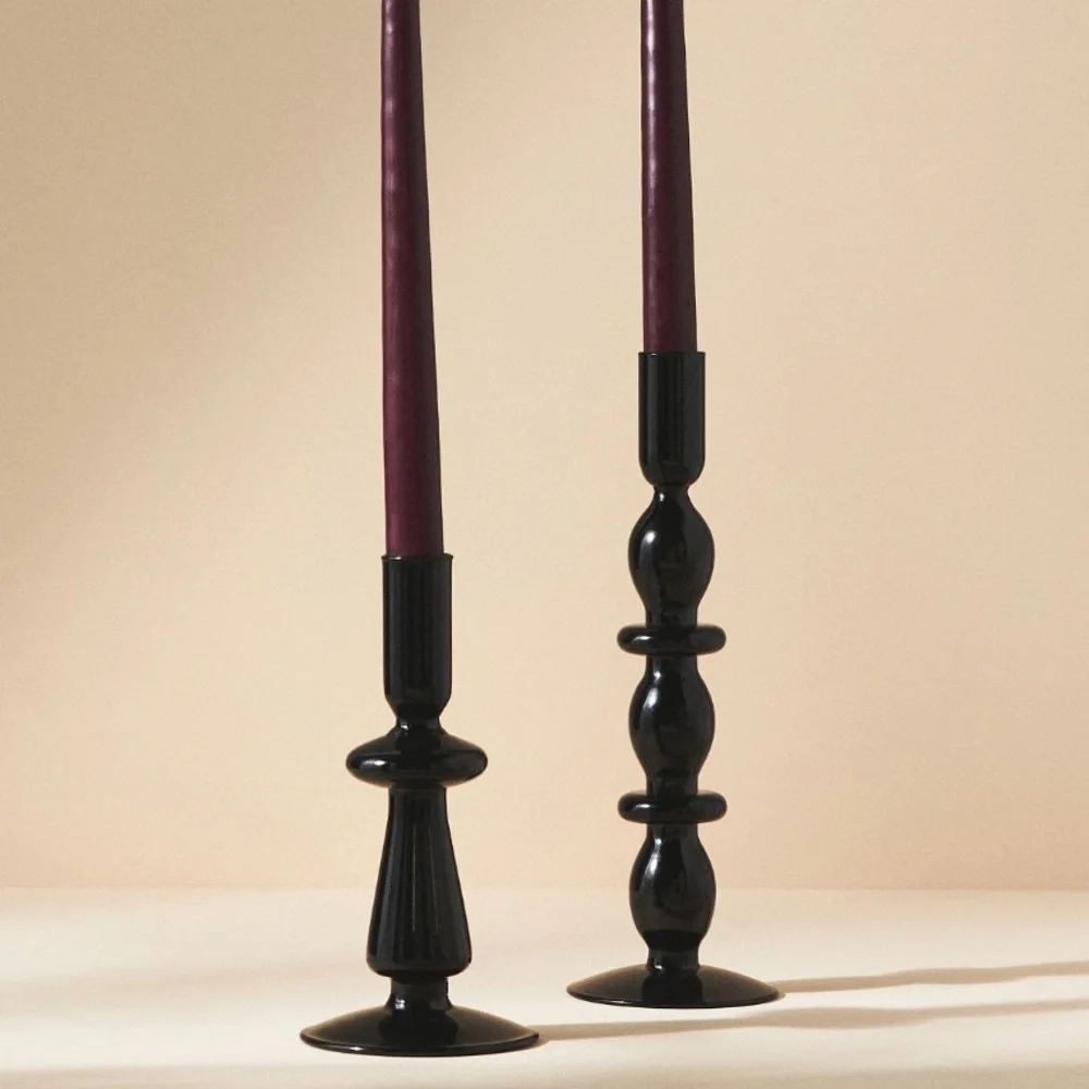 Black Delaney candle holder